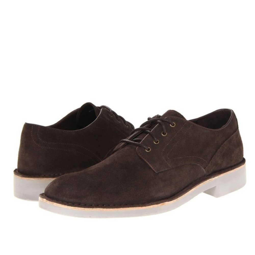 John Varvatos Sid Eva Suede Derby in Dark Brown